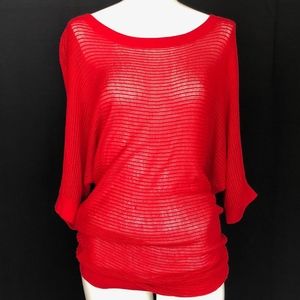 Express Red Loose Knit Blouse